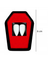 Colmillos de vampiro con adhesivo para jóvenes y adultos, complemento para carnaval, halloween y celebraciones. Tamaño: 6 x 4 x