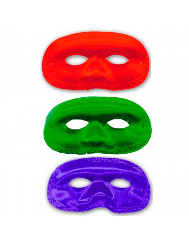 Antifaz de seda de color aleatorio para jóvenes y adultos, complemento para carnaval, halloween y celebraciones. Tamaño: 18 x 9