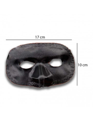 Antifaz de flecos de color negro para jóvenes y adultos, complemento para carnaval, halloween y celebraciones. Tamaño: 10 x 17 x