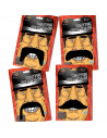 Bigote adhesivo de color negro de modelos aleatorios para jóvenes y adultos, complemento para carnaval, halloween y celebracione
