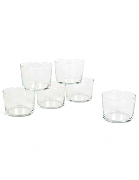 Tradineur - Juego de 12 vasos, 23 cl "Bodega". Pack de 12 vasos de cristal templado, resistente, ligero, aptos para lavavajillas