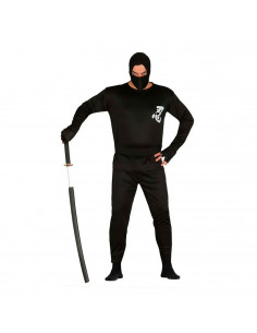 Disfraz de ninja de color negro para jóvenes y adultos para carnaval, halloween, celebraciones, Talla única