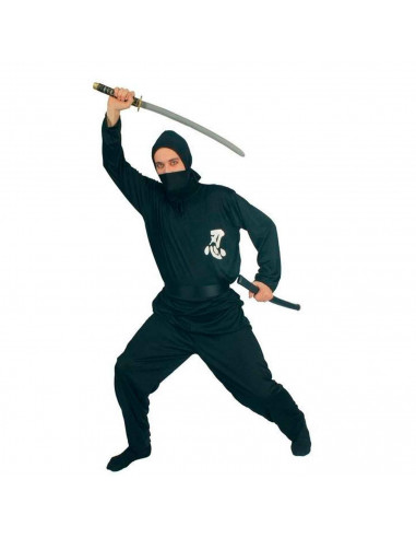 Disfraz de ninja de color negro para jóvenes y adultos para carnaval, halloween, celebraciones, Talla única