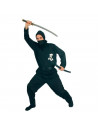 Disfraz de ninja de color negro para jóvenes y adultos para carnaval, halloween, celebraciones, Talla única