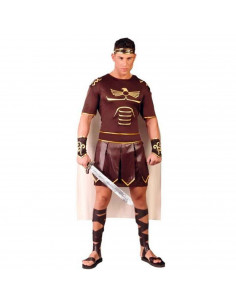 Disfraz de gladiador de color marrón oscuro para jóvenes y adultos, para carnaval, halloween, celebraciones, Talla única