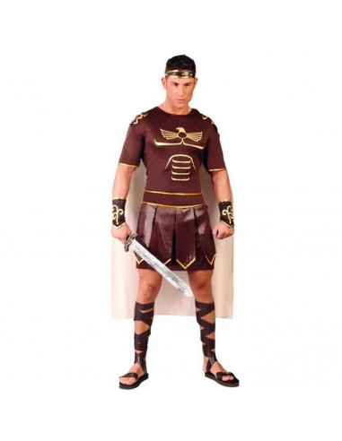 Disfraz de gladiador de color marrón oscuro para jóvenes y adultos, para carnaval, halloween, celebraciones, Talla única
