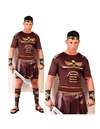 Disfraz de gladiador de color marrón oscuro para jóvenes y adultos, para carnaval, halloween, celebraciones, Talla única