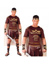Disfraz de gladiador de color marrón oscuro para jóvenes y adultos, para carnaval, halloween, celebraciones, Talla única