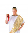 Disfraz de César con toga de color blanco y dorado para jóvenes y adultos para carnaval, halloween, celebraciones, Talla única