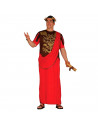Disfraz de senador romano de color marrón oscuro y rojo para jóvenes y adultos para carnaval, halloween, celebraciones, Talla ún
