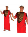 Disfraz de senador romano de color marrón oscuro y rojo para jóvenes y adultos para carnaval, halloween, celebraciones, Talla ún