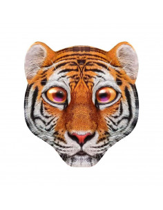 Careta de bebé tigre para niños para combinar con disfraces para carnaval, halloween y celebraciones. Tamaño: 37 x 33 x 3 cm
