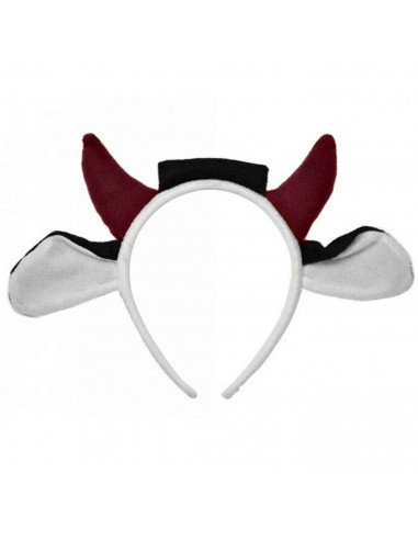 Set de 4 piezas de disfraz de vaca de color blanco y negro, para niños combinar con disfraces para carnaval, halloween y celebra