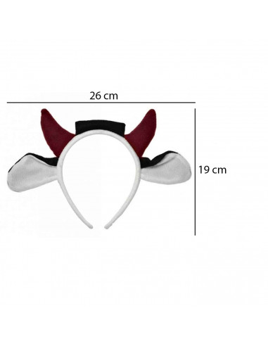 Set de 4 piezas de disfraz de vaca de color blanco y negro, para niños combinar con disfraces para carnaval, halloween y celebra