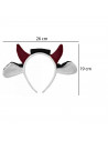Set de 4 piezas de disfraz de vaca de color blanco y negro, para niños combinar con disfraces para carnaval, halloween y celebra