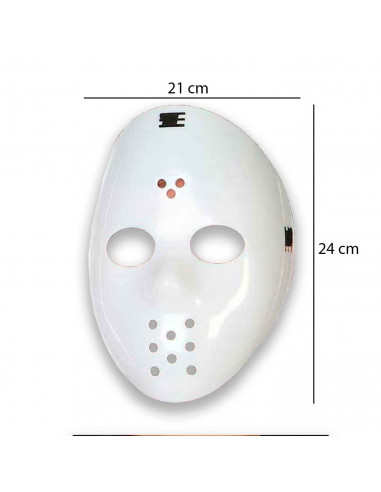 Careta de hockey de color blanco para jóvenes y adultos para carnaval, Halloween, fiestas de cumpleaños u otras celebraciones. T