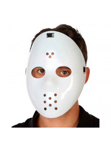 Careta de hockey de color blanco para jóvenes y adultos para carnaval, Halloween, fiestas de cumpleaños u otras celebraciones. T
