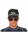 Gorra de policía de color negro con detalles blancos para jóvenes y adultos para carnaval, Halloween, fiestas de cumpleaños u ot