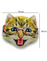 Careta de gato con gafas, foam, para niños para combinar con disfraces para carnaval, halloween y celebraciones. Tamaño: 34 x 34