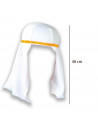 Gorro árabe de color blanco con relieve dorado para jóvenes y adultos para carnaval, Halloween, fiestas de cumpleaños u otras ce