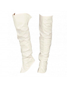 Par de cubre botas de color blanco para jóvenes y adultos para jóvenes y adultos para carnaval, Halloween, fiestas de cumpleaños