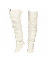 Par de cubre botas de color blanco para jóvenes y adultos para jóvenes y adultos para carnaval, Halloween, fiestas de cumpleaños