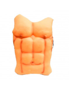 Torso musculoso de chico en color piel para jóvenes y adultos para carnaval, Halloween, fiestas de cumpleaños y celebraciones. T