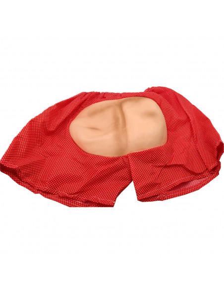 Calzón de color rojo con culo postizo color piel para jóvenes y adultos para carnaval, Halloween, fiestas y celebraciones. Tamañ Calzón de color rojo con culo postizo color piel para jóvenes y adultos para carnaval, Halloween, fiestas y celebraciones. Tamañ