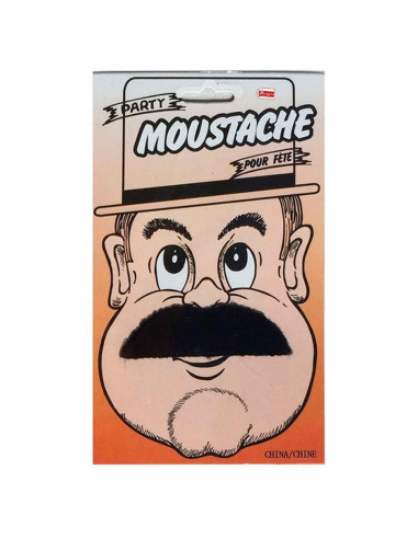 Bigote adhesivo de color negro de modelos aleatorios para jóvenes y adultos para carnaval, halloween y celebraciones. Tamaño: 7