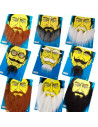 Barba con bigote, complemento para disfraces de carnaval, halloween, cosplay, 25 x 21,5 x 0,5 cm, modelo y color aleatorio