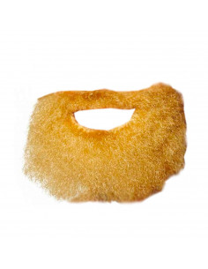 Barba con bigote de pelo rubio para jóvenes y adultos, complemento para carnaval, halloween y celebraciones. Tamaño: 12 x 18 x 0