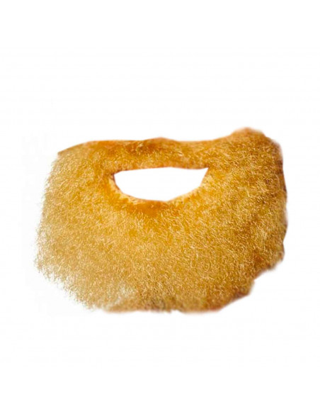 Barba con bigote de pelo rubio para jóvenes y adultos, complemento para carnaval, halloween y celebraciones. Tamaño: 12 x 18 x 0 Barba con bigote de pelo rubio para jóvenes y adultos, complemento para carnaval, halloween y celebraciones. Tamaño: 12 x 18 x 0