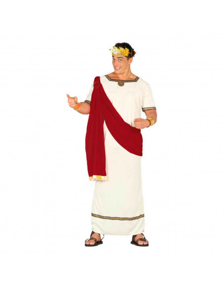 Disfraz de August, bata romana con mantón para jóvenes y adultos para carnaval, halloween, celebraciones. Talla XL Disfraz de August, bata romana con mantón para jóvenes y adultos para carnaval, halloween, celebraciones. Talla XL