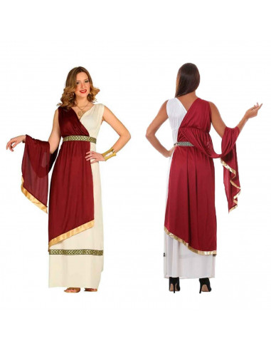 Disfraz de Romana, bata romana con mantón rojo para jóvenes y adultos para carnaval, halloween y celebraciones. Talla M
