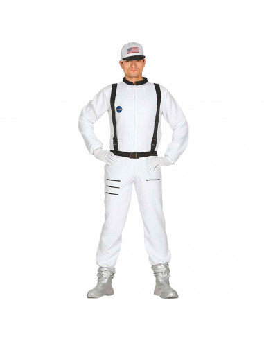 Disfraz de Astronauta, mono blanco con gorro para jóvenes y adultos para carnaval, halloween y celebraciones. Talla XL
