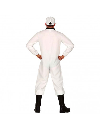 Disfraz de Astronauta, mono blanco con gorro para jóvenes y adultos para carnaval, halloween y celebraciones. Talla XL