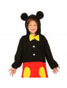 Disfraz de ratón, mono negro con diseño de ratón y pantalón rojo para niños para carnaval, halloween y celebraciones. Talla 5 -