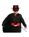 Disfraz de Bandido, Mono de color negro con sombrero para niños para carnaval, halloween y celebraciones. Talla  7 - 9 años