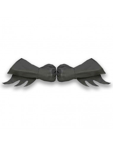 Magníficos guantes de superhéroe de color negro con puntas para jóvenes y adultos, complemento para carnaval, halloween y otras