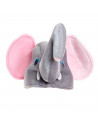 Gorro de elefante de color gris con orejas y ojos para niños, complemento para carnaval, halloween y otras celebraciones. Talla