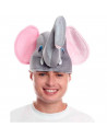 Gorro de elefante de color gris con orejas y ojos para niños, complemento para carnaval, halloween y otras celebraciones. Talla