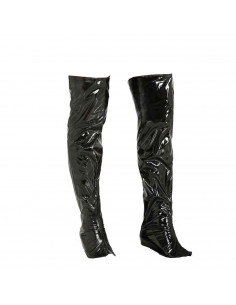 Par de cubre botas de color negro para jóvenes y adultos para jóvenes y adultos para carnaval, Halloween, fiestas, celebraciones