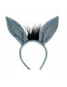Set de 4 piezas de disfraz de burro de color gris para niños, complemento para carnaval, halloween, celebraciones. Tamaño orejas