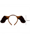 Set de 4 piezas de disfraz de perro de color marrón, para niños, complemento para carnaval, halloween y celebraciones. Tamaño cu