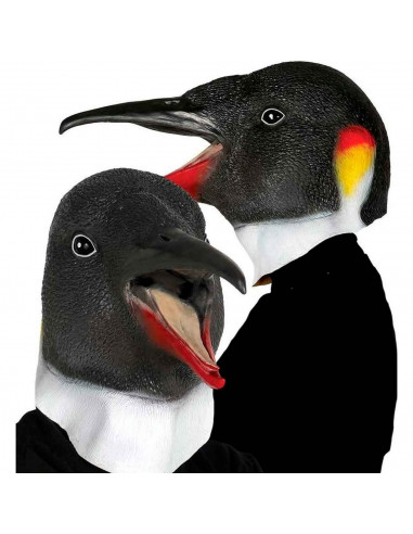 Careta de pingüino de látex para jóvenes y adultos, complemetos de disfraces para carnaval, halloween u otras celebraciones. Tam