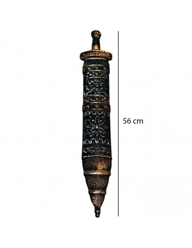 Espada romana de plástico color plateado y bronce para niños, complementos para carnaval, halloween y celebraciones. Tamaño: 56