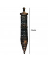 Espada romana de plástico color plateado y bronce para niños, complementos para carnaval, halloween y celebraciones. Tamaño: 56