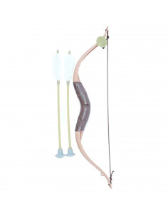 Arco de plástico con flechas color crema para niños, complemento para carnaval, halloween, fiestas de cumpleaños u otras celebra