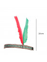 Penacho de nativo americano con plumas para jóvenes y adultos, complemento para carnaval, halloween,celebraciones. 24 x 11 x 0,2