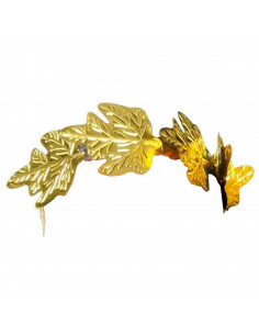Corona de César de color dorado para jóvenes y adultos, complemento para carnaval, halloween, fiestas de ,celebraciones. 8 x 58